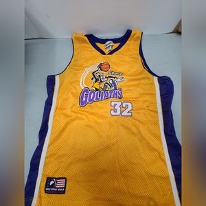 Walt Disney World Basketball Jersey Goofy Goliaths Adult Large Laker Gold 32